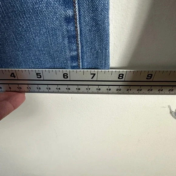 Mother Huffy Flood Jeans Blue Womens Size 27 Crop Flare Stretch Denim USA Made - Picture 14 of 14